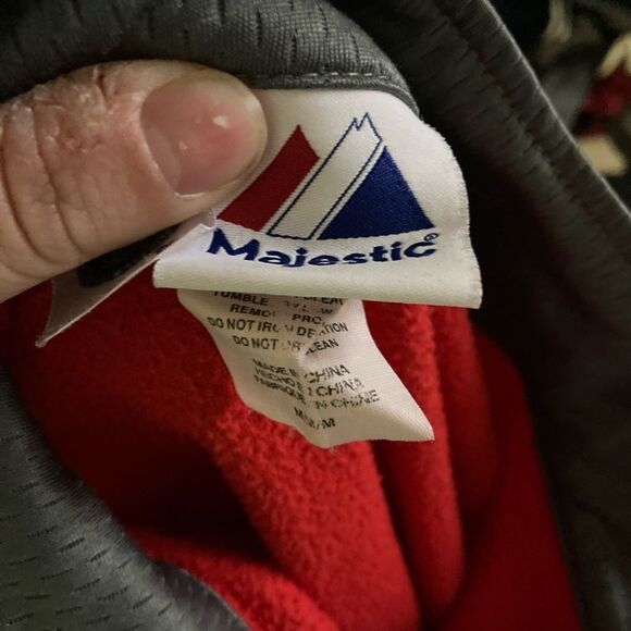 Majestic NHL Detroit Redwings Fleece Pullover Sweatshirt - Picture 2 of 2